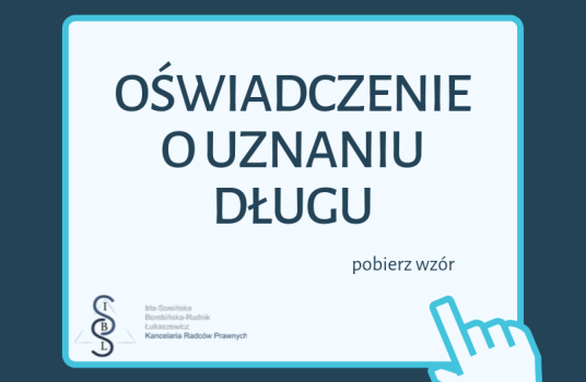 Oświadczenie o uznaniu długu