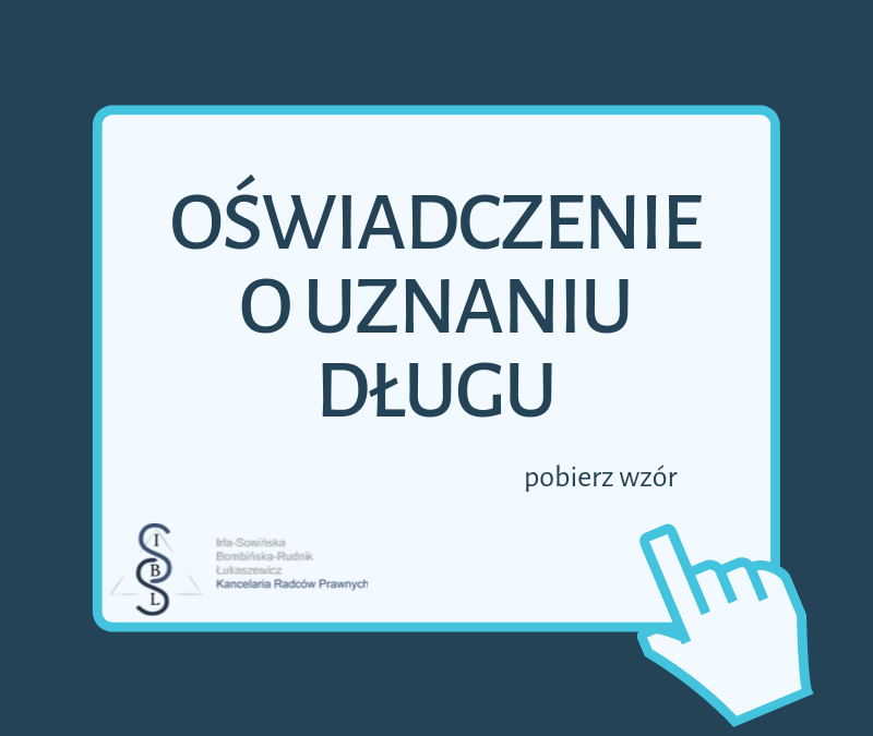 Oświadczenie o uznaniu długu