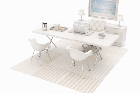 rozprawa zdalna biurko komputer